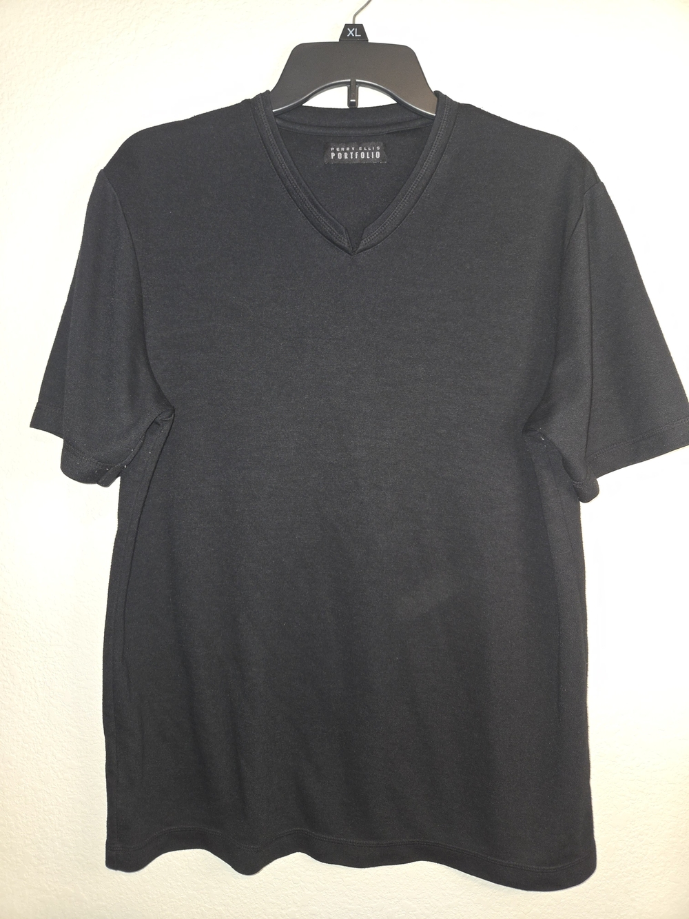Perry Ellis Black V-Neck Short Sleeve Tee - Portfolio Classic Luxury